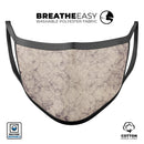 Faded Purple Damask Pattern - Made in USA Mouth Cover Unisex Anti-Dust Cotton Blend Reusable & Washable Face Mask with Adjustable Sizing for Adult or Child