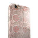 Faded Red Floral Cross Pattern iPhone 6/6s or 6/6s Plus 2-Piece Hybrid INK-Fuzed Case