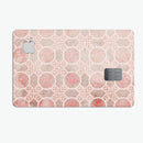 Faded Red Floral Cross Pattern - Premium Protective Decal Skin-Kit for the Apple Credit Card