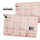 Faded Red Floral Cross Pattern - Premium Protective Decal Skin-Kit for the Apple Credit Card