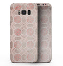Faded Red Floral Cross Pattern - Samsung Galaxy S8 Full-Body Skin Kit