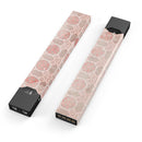Faded Red Floral Cross Pattern - Premium Decal Protective Skin-Wrap Sticker compatible with the Juul Labs vaping device