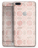 Faded Red Floral Cross Pattern - Skin-kit for the iPhone 8 or 8 Plus