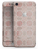 Faded Red Floral Cross Pattern - Skin-kit for the iPhone 8 or 8 Plus