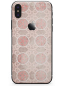 Faded Red Floral Cross Pattern - iPhone X Skin-Kit