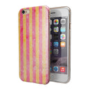 Faded Red and Mustard Vertical Stripes iPhone 6/6s or 6/6s Plus 2-Piece Hybrid INK-Fuzed Case