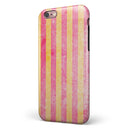 Faded Red and Mustard Vertical Stripes iPhone 6/6s or 6/6s Plus 2-Piece Hybrid INK-Fuzed Case