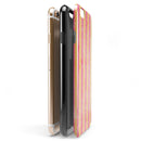 Faded Red and Mustard Vertical Stripes iPhone 6/6s or 6/6s Plus 2-Piece Hybrid INK-Fuzed Case