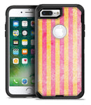 Faded Red and Mustard Vertical Stripes - iPhone 7 Plus/8 Plus OtterBox Case & Skin Kits