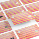 Faded Red and Mustard Vertical Stripes - Premium Protective Decal Skin-Kit for the Apple Credit Card