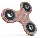 Faded Red and Mustard Vertical Stripes Full-Body Fidget Spinner Skin-Kit
