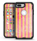 Faded Red and Mustard Vertical Stripes - iPhone 7 Plus/8 Plus OtterBox Case & Skin Kits