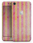 Faded Red and Mustard Vertical Stripes - Skin-kit for the iPhone 8 or 8 Plus