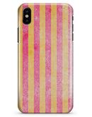 Faded Red and Mustard Vertical Stripes - iPhone X Clipit Case
