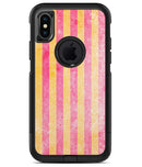 Faded Red and Mustard Vertical Stripes - iPhone X OtterBox Case & Skin Kits