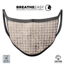 Faded Sharp Black and White Pattern - Made in USA Mouth Cover Unisex Anti-Dust Cotton Blend Reusable & Washable Face Mask with Adjustable Sizing for Adult or Child