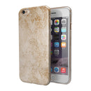 Faded Tan and Brown Ribbon Damask Pattern iPhone 6/6s or 6/6s Plus 2-Piece Hybrid INK-Fuzed Case