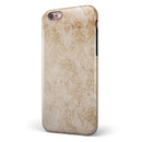 Faded Tan and Brown Ribbon Damask Pattern iPhone 6/6s or 6/6s Plus 2-Piece Hybrid INK-Fuzed Case