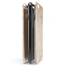 Faded Tan and Brown Ribbon Damask Pattern iPhone 6/6s or 6/6s Plus 2-Piece Hybrid INK-Fuzed Case