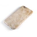 Faded Tan and Brown Ribbon Damask Pattern iPhone 6/6s or 6/6s Plus 2-Piece Hybrid INK-Fuzed Case