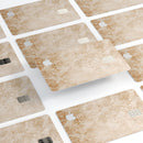 Faded Tan and Brown Ribbon Damask Pattern - Premium Protective Decal Skin-Kit for the Apple Credit Card