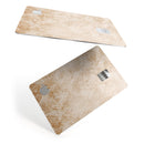 Faded Tan and Brown Ribbon Damask Pattern - Premium Protective Decal Skin-Kit for the Apple Credit Card