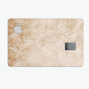Faded Tan and Brown Ribbon Damask Pattern - Premium Protective Decal Skin-Kit for the Apple Credit Card