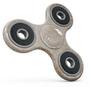 Faded Tan and Brown Ribbon Damask Pattern Full-Body Fidget Spinner Skin-Kit