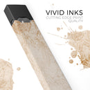 Faded Tan and Brown Ribbon Damask Pattern - Premium Decal Protective Skin-Wrap Sticker compatible with the Juul Labs vaping device