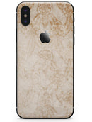 Faded Tan and Brown Ribbon Damask Pattern - iPhone X Skin-Kit