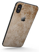Faded Tan and Brown Ribbon Damask Pattern - iPhone X Skin-Kit