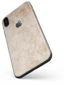 Faded Tan and Brown Ribbon Damask Pattern - iPhone X Skin-Kit