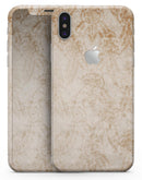 Faded Tan and Brown Ribbon Damask Pattern - iPhone X Skin-Kit