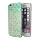 Faded Teal Oval Pattern iPhone 6/6s or 6/6s Plus 2-Piece Hybrid INK-Fuzed Case