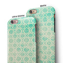 Faded Teal Oval Pattern iPhone 6/6s or 6/6s Plus 2-Piece Hybrid INK-Fuzed Case