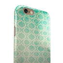 Faded Teal Oval Pattern iPhone 6/6s or 6/6s Plus 2-Piece Hybrid INK-Fuzed Case