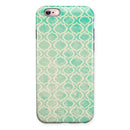 Faded Teal Oval Pattern iPhone 6/6s or 6/6s Plus 2-Piece Hybrid INK-Fuzed Case