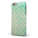Faded Teal Oval Pattern iPhone 6/6s or 6/6s Plus 2-Piece Hybrid INK-Fuzed Case