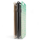 Faded Teal Oval Pattern iPhone 6/6s or 6/6s Plus 2-Piece Hybrid INK-Fuzed Case