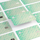 Faded Teal Oval Pattern - Premium Protective Decal Skin-Kit for the Apple Credit Card
