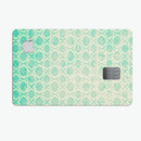 Faded Teal Oval Pattern - Premium Protective Decal Skin-Kit for the Apple Credit Card