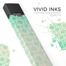 Faded Teal Oval Pattern - Premium Decal Protective Skin-Wrap Sticker compatible with the Juul Labs vaping device