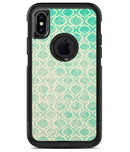 Faded Teal Oval Pattern - iPhone X OtterBox Case & Skin Kits