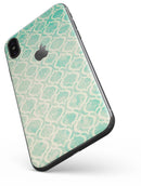 Faded Teal Oval Pattern - iPhone X Skin-Kit