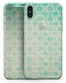 Faded Teal Oval Pattern - iPhone X Skin-Kit