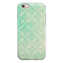 Faded Teal Overlapping Circles iPhone 6/6s or 6/6s Plus 2-Piece Hybrid INK-Fuzed Case