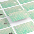Faded Teal Overlapping Circles - Premium Protective Decal Skin-Kit for the Apple Credit Card