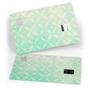Faded Teal Overlapping Circles - Premium Protective Decal Skin-Kit for the Apple Credit Card