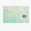Faded Teal Overlapping Circles - Premium Protective Decal Skin-Kit for the Apple Credit Card