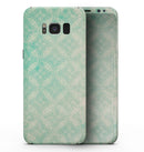 Faded Teal Overlapping Circles - Samsung Galaxy S8 Full-Body Skin Kit